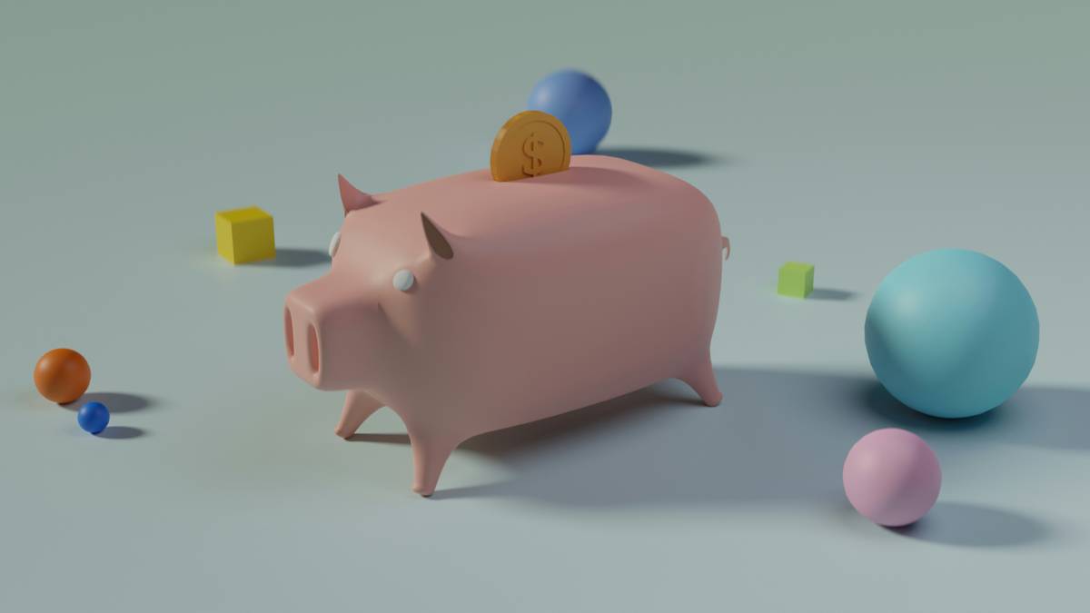 Parents teaching kids' money values through shared budgeting app on tablet